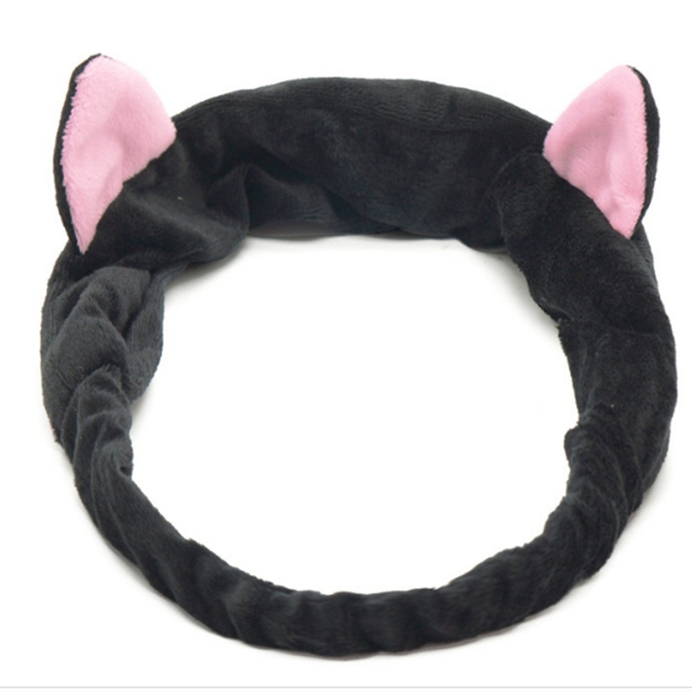Black Cat Ear Soft Headband